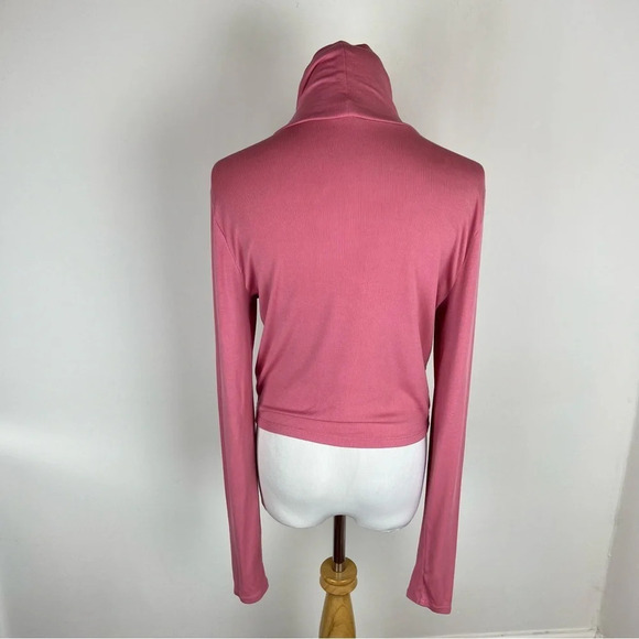 Aritzia Sunday Best Ribbed Turtleneck Long Sleeve Top Size L - Picture 2 of 5